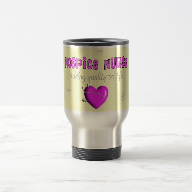 Taza De Viaje Camisetas y regalos de la enfermera del hospicio (Centro)