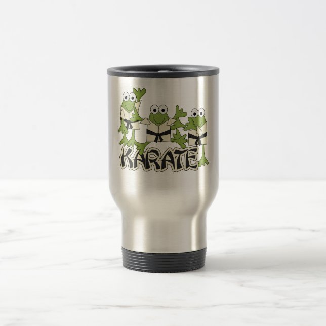 Taza De Viaje Camisetas y regalos de las ranas del karate (Centro)