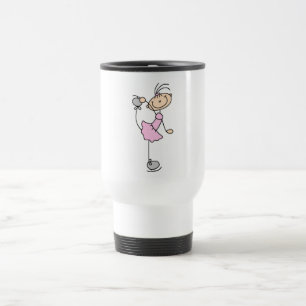 Taza De Viaje Camisetas y regalos de patinadora con vestido rosa