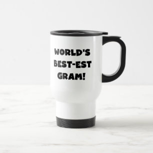 Taza De Viaje Camisetas y regalos del texto del negro del gramo