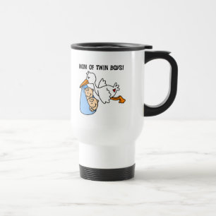 Taza De Viaje Camisetas y regalos gemelos de la Mamá-Cigüeña 