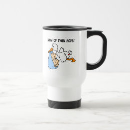 Taza De Viaje Camisetas y regalos gemelos de la Mamá-Cigüeña de