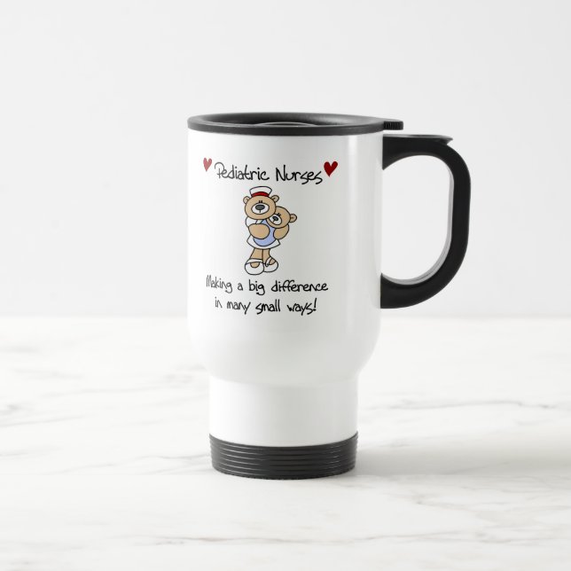 Taza De Viaje Camisetas y regalos pediátricos de las enfermeras (Derecha)