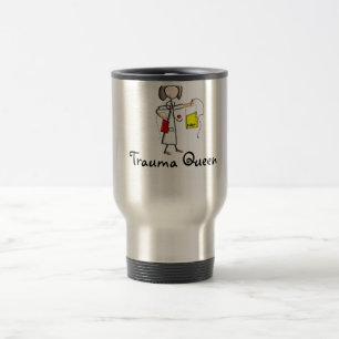 Taza De Viaje Camisetas y regalos reina del trauma" de la