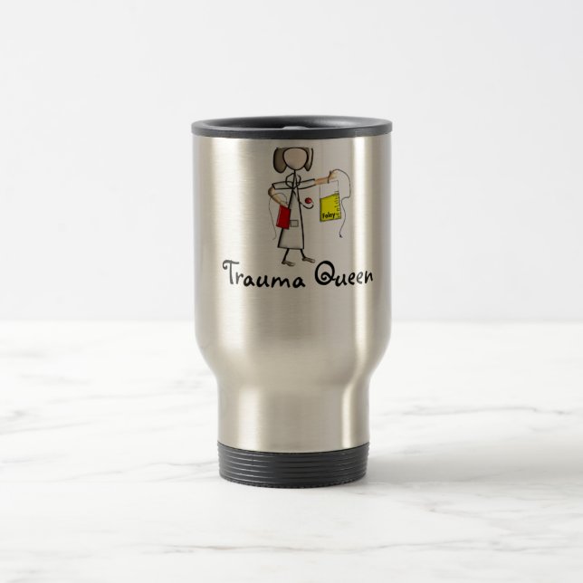 Taza De Viaje Camisetas y regalos reina del trauma" de la (Centro)