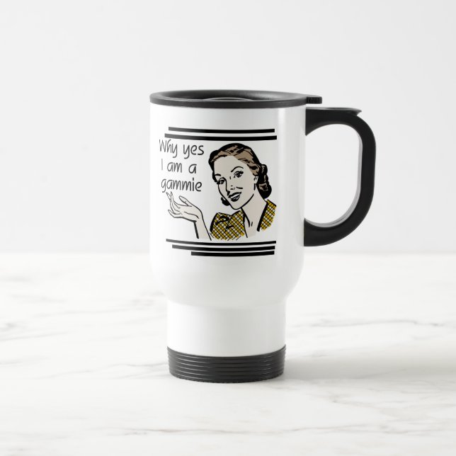 Taza De Viaje Camisetas y regalos retros de Gammie (Derecha)