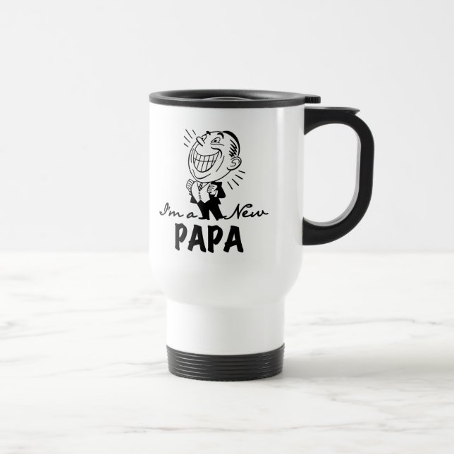 Taza De Viaje Camisetas y regalos sonrientes de nuevo papá (Derecha)