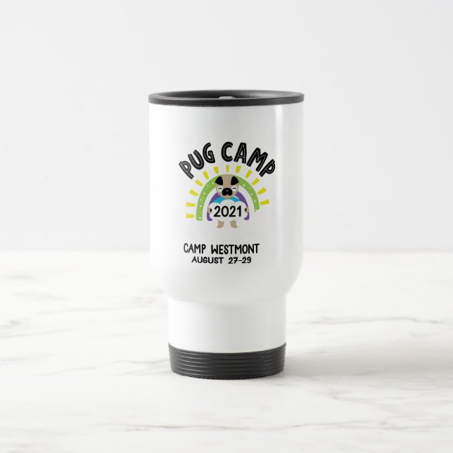 Taza De Viaje Campamento Pug 2021 (Centro)