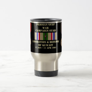 Taza De Viaje Campaña de Liberación y Defensa de Kuwait