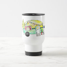 Taza De Viaje Camper feliz retro y caprichoso