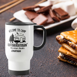 Taza De Viaje Camping sarcástico gracioso personalizado