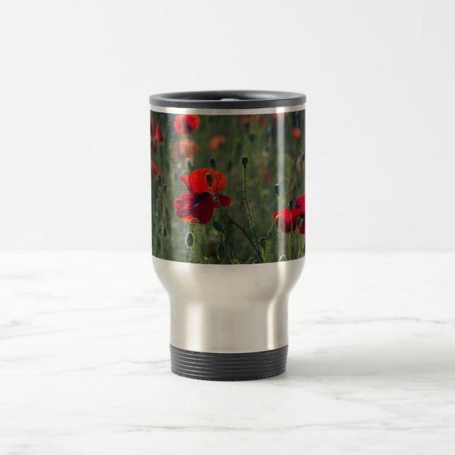 Taza De Viaje Campo Salvaje de Amapolas (Centro)