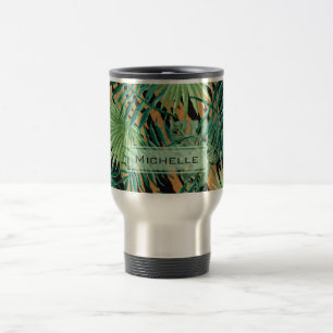 Taza De Viaje Camuflaje de Jungla de Rayas de Tigre Personalizad