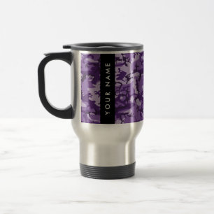Taza De Viaje Camuflaje Morado Personaliza tu nombre