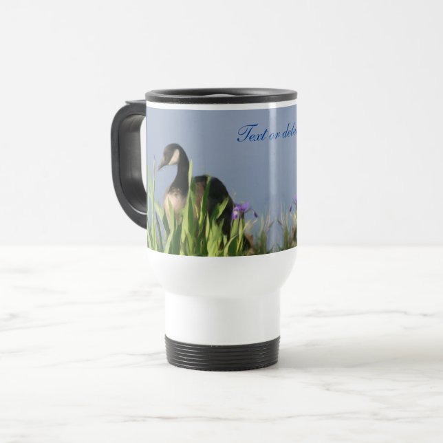 Taza De Viaje Canadá: Arte de la naturaleza ganosa personalizado (Anverso izquierdo)