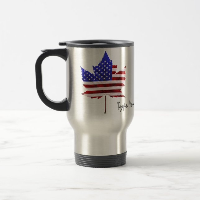 Taza De Viaje Canadá USA Mugs US / Canada Souvenir Travel Mug (Izquierda)