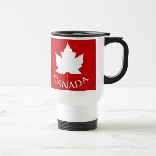 Taza De Viaje Canadiense Travel Mugs Canada Maple Leaf Souvenir  (Derecha)