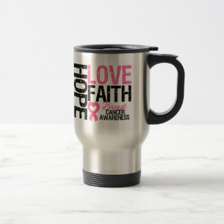 Taza De Viaje Cáncer de Mama Esperanza Amor Fe