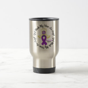 Taza De Viaje Cáncer de páncreas que Dios hizo de mi héroe un