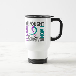 Taza De Viaje Cáncer de tiroides del superviviente 5