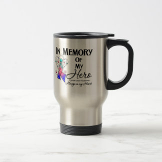Taza De Viaje Cáncer de tiroides en memoria de mi héroe