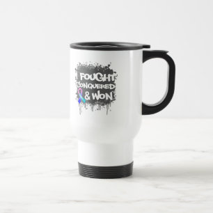 Taza De Viaje Cáncer de tiroides que luché conquistado ganado