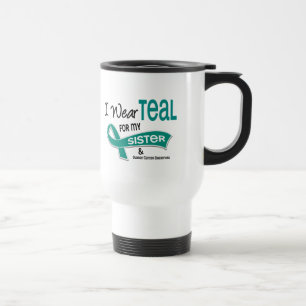 Taza De Viaje Cáncer ovárico LLEVO el TRULLO PARA MI HERMANA 4
