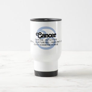 Taza De Viaje Cáncer Travesías de Rótulo Zodiaco Enfermería 