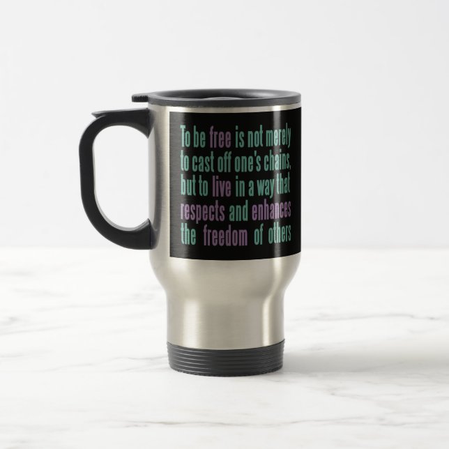 Taza De Viaje Canciones de nombres personalizados de Freedom Quo (Izquierda)