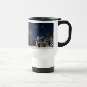 Taza De Viaje Canciones de texto de Winter Sky personalizado