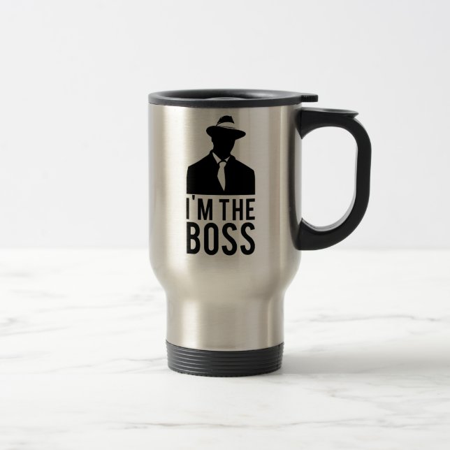 Taza De Viaje Caneca Metal I'm the Boss (Derecha)