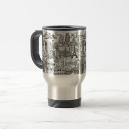 Taza De Viaje Caneca Mural Arch Search - 444ml Aço inoxidável