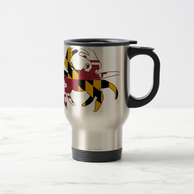 Taza De Viaje Cangrejo con bandera de Maryland (Derecha)