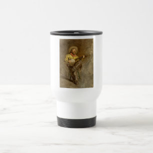 Taza De Viaje Cantando Cowboy Español con Banjo Jugando Canción