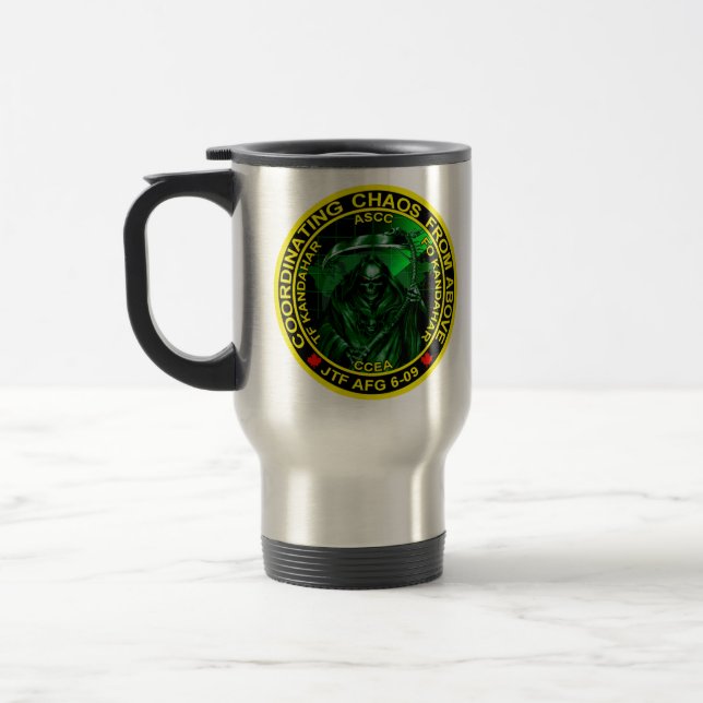 Taza De Viaje Caos de Coordinatiing desde arriba (Izquierda)