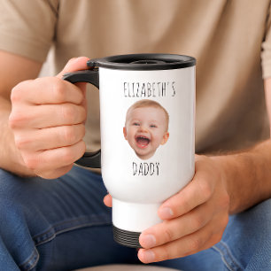 Taza De Viaje Cara de bebé personalizada Foto de risa de bebé 
