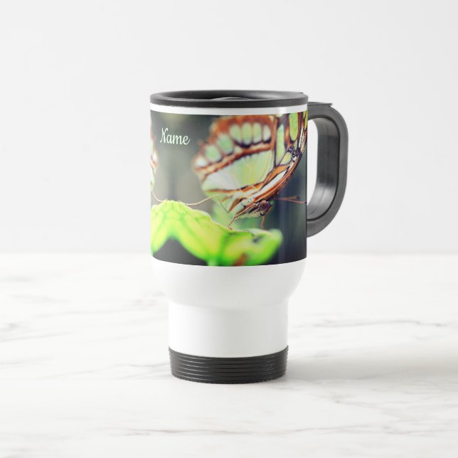 Taza De Viaje Cara de mariposa personalizada (Anverso derecho)