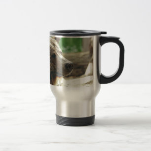 Taza De Viaje Cara de oso adorable y linda naturaleza Ojos