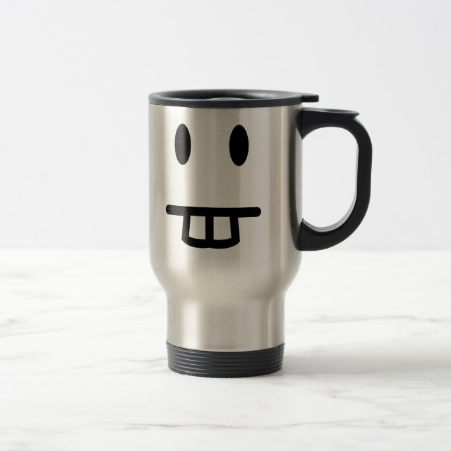 Taza De Viaje Cara del diente de conejo (Derecha)