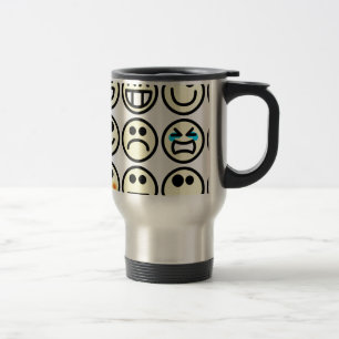Taza De Viaje cara feliz de emoticono