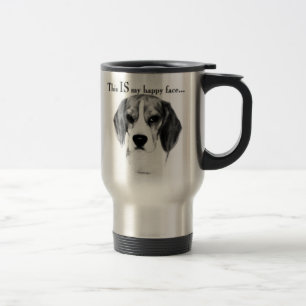 Taza De Viaje Cara feliz del beagle