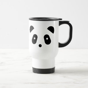 Taza De Viaje Cara linda de la panda del ~ de Kawaii