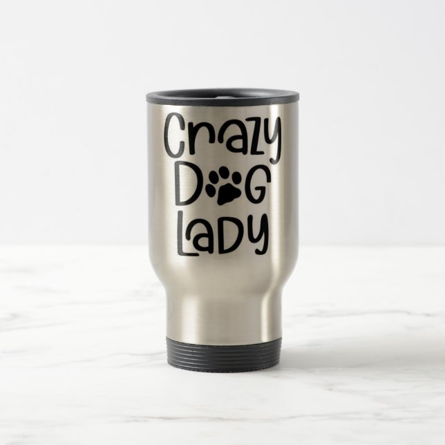 Taza De Viaje ****CARAZA SEÑORA DE PERRO**** INALÁMBRICA 10oz "B (Centro)