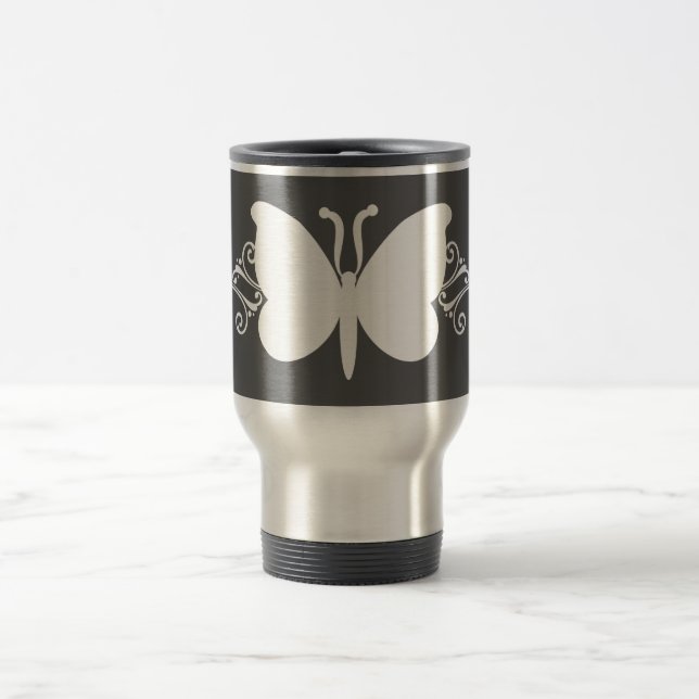 Taza De Viaje Carbón de mariposa de carbón (Centro)