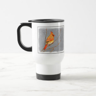 Taza De Viaje Cardenal sobre pintura de bifurcaciones - Arte de 
