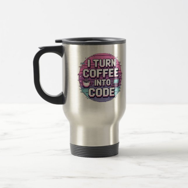 Taza De Viaje Carga de cafeína, por favor espere - Programador d (Izquierda)