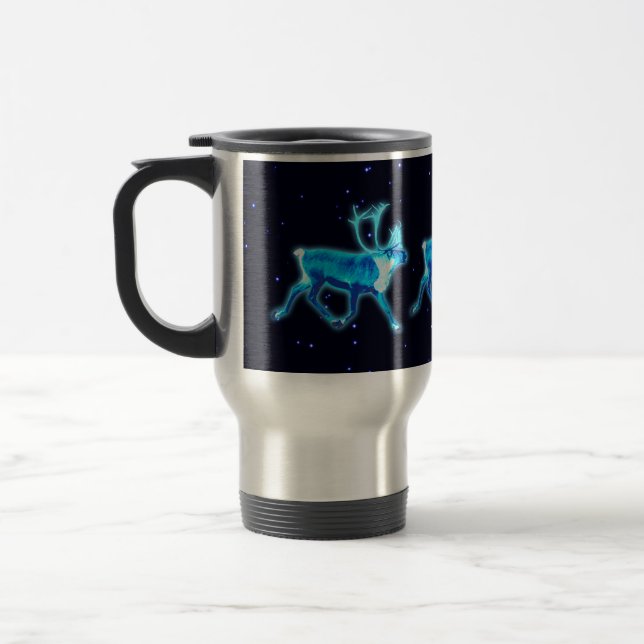 Taza De Viaje Caribú azul (reno) (Izquierda)