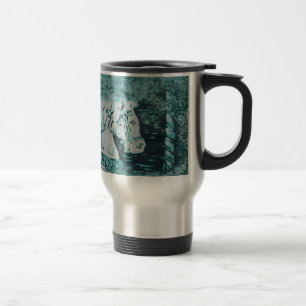 Taza De Viaje Carousel Horse Aquamarine