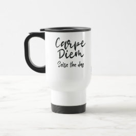 Taza De Viaje Carpe Diem Dark Academia Vintage Typography Coffee