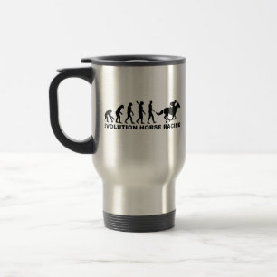 Taza De Viaje Carrera de caballos de la evolución